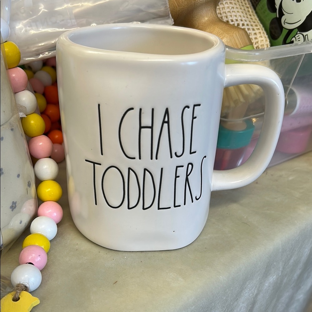 White Ceramic Mug - I Chase Toddlers